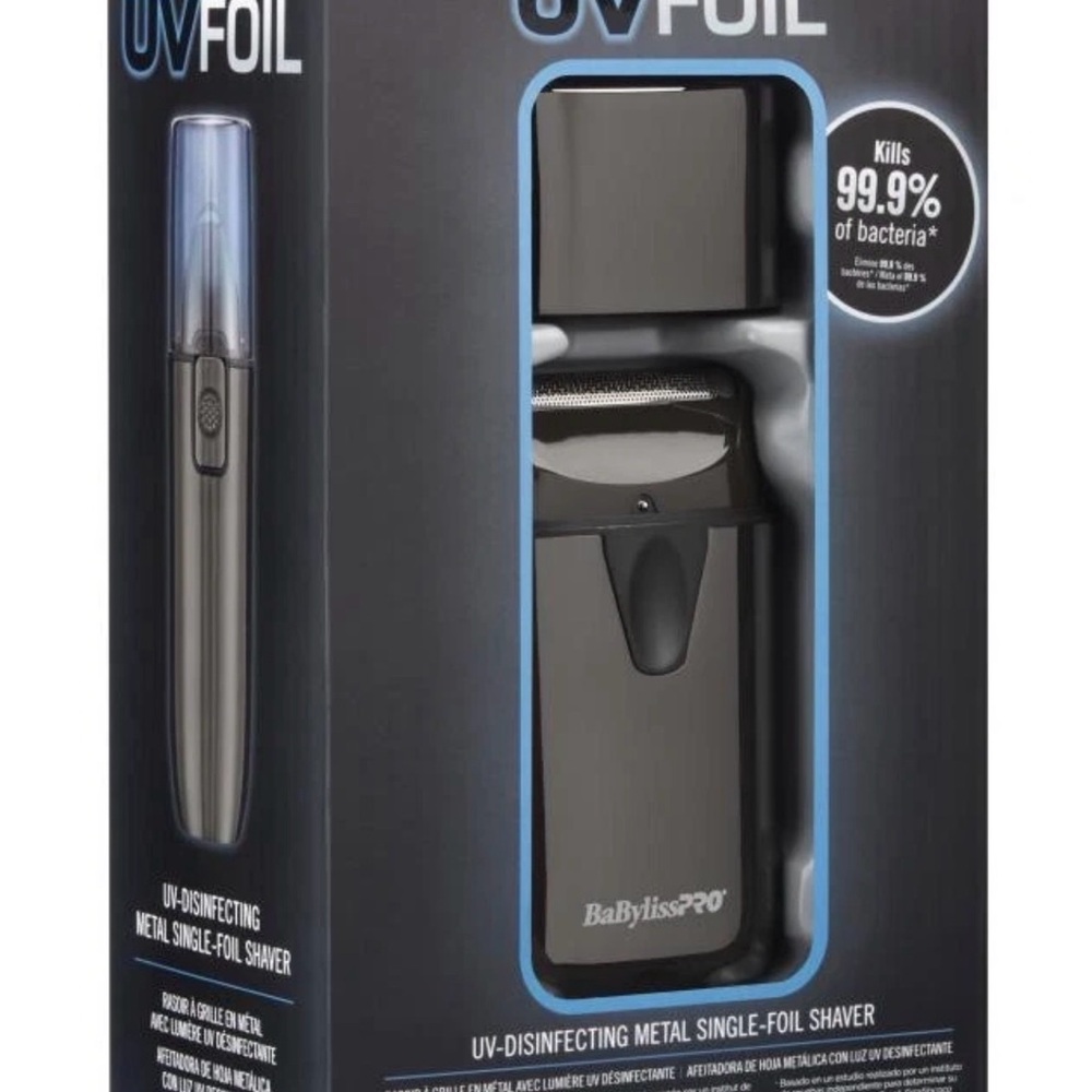 BaBylissPRO Silver and Black Electric Shaver